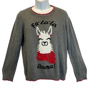 Jingles & Joy FA LA LA LLAMA! Adorable Ugly Christmas Sweater Size Large